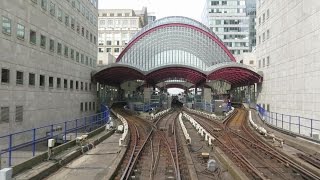 London Riding the DLR train from Lewisham to Bank via Canary Wharf [upl. by Block103]