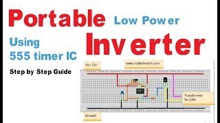 How to make Portable Inverter  Inverter Project Circuit [upl. by Laicram144]