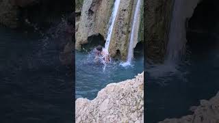 Waterfalls and hot springs 😍 utah hotsprings nature outdoors [upl. by Lanni331]