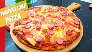 MAKKELIJKE PIZZA RECEPT Hoe Maak Je Thuis PIZZA  Pizzadeeg Recept [upl. by Punke]