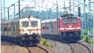 Dangerous Trains Speed at 130 kmph Speed 🚄 Back to Back Saraighat Express  Shatabdi  Vivek train [upl. by Aisel]