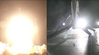 Falcon 9 launches Merah Putih and Falcon 9 first stage landing [upl. by Oilenroc669]