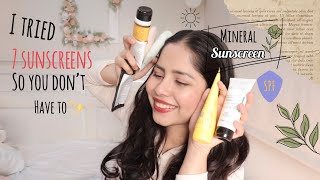 I tried 7 Mineral Sunscreens Available in India so you don’t have to ✨ [upl. by Elodie25]