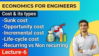 Economics for engineers  Lecture6 Different types cost economics [upl. by Assehc]