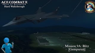 Ace Combat X Walkthrough  Mission 9A Blitz with Apalis [upl. by Mikol]