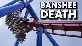 Actual location where man was hit by Banshee roller coaster [upl. by Lemahs]