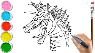 How to Draw a TITANOSAURUS FACE by Art Land  Mady Arts [upl. by Putscher]