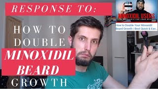 RESPONSE How to Double Your Minoxidil Beard Growth For Fuller and Thicker Minox Beards [upl. by Kannan516]