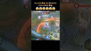 LING KILL CHOR 😡 MANIAC 😱 LOLmobilelegends treanding viralshorts mlbbgaming [upl. by Yatnuahs]