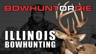 Bowhunting Illinois Whitetails  Tall Tine Buck Goes Down [upl. by Gnex]