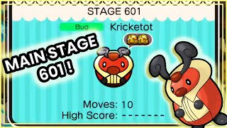 Pokemon Shuffle  Main Stage 601  Kricketot Itemless  Catch [upl. by Nnylirej]