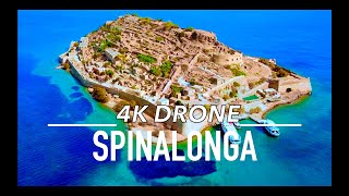 SPINALONGA by drone 4K Crete Greece [upl. by Imerej]