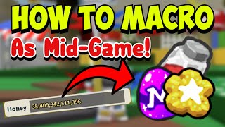 How To MACRO As MIDGAME Best Settings  Roblox Bee Swarm Simulator [upl. by Heather]