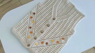 ❤️ stylish crochet sweater vest designs idea Bintescrochet [upl. by Alleunam]