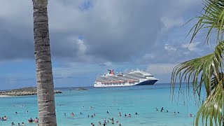 Half Moon Cay Bahamas Carnival private island crew carnival [upl. by Esyahc643]