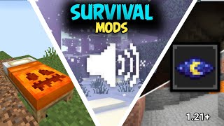 top 5 Best survival mods Minecraft pocket edition 121 [upl. by Fevre]