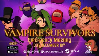 Vampire Survivors Emergency Meeting DLC feat Among Us  Coming 18th December [upl. by Rhea]