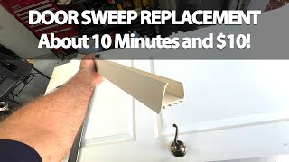 How To Replace A Door Sweep Seal 10 Replacement In 10 Minutes [upl. by Nide]