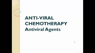 Chapter 5 ANTIVIRAL CHEMOTHERAPY part 1 الشابتر الخامس مضاد الفيروسات العلاج الكيميائي [upl. by Aivital86]