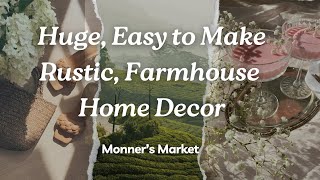 Huge Easy to Make Rustic Farmhouse Home Decor  3 large easy to make home decor diys [upl. by Phyllys]