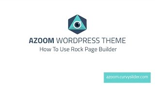 WordPress Page Builder  Rock Page Builder V2  Azoom [upl. by Seely510]