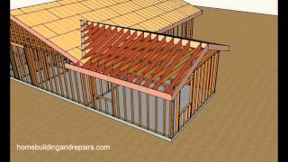 How To Attach Home Addition Roof Framing To Existing Sloping Roof [upl. by Manya]