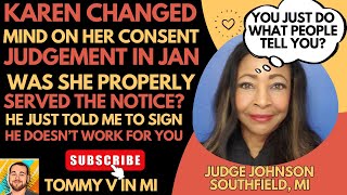 Karen wants out of consent judgement 4 months later quotYou just sign what people tell you [upl. by Buttaro]