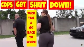 🔵🔴Cops get shut down Tuck tail and go back to work 1st amendment audit fail🔵🔴 [upl. by Enautna]