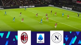 AC Milan vs SSC Napoli 02  Serie A TIM 2425  Match Highlights  Video Game Simulation [upl. by Annawyt8]