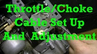 How to Set Up and Adjust Throttle and Choke Cables on Small Engines [upl. by Meier]