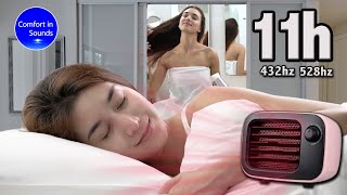 Hair Dryer and Dense Heater Noise to Sleep Deeply White Noise Black Screen 432hz 528hz [upl. by Cliff]