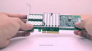 Instruction of install Intel X520DA2 Compatible NIC card [upl. by Anaid]