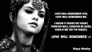 Selena Gomez  Love will remember Lyrics [upl. by Damha]