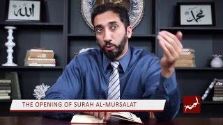 The Opening of Surah alMursalat  Nouman Ali Khan [upl. by Kcirdez34]