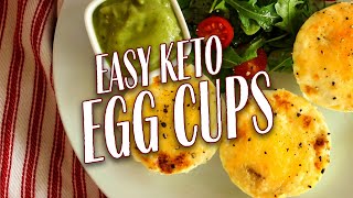 EASY Baked Egg Cup Recipe 🍳  KETO FRIENDLY [upl. by Maurise900]