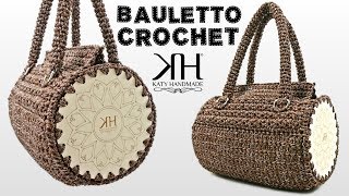 TUTORIAL BORSA BAULETTO UNCINETTO  quotSimonquot CROCHET EASY BAG ♡ Katy Handmade [upl. by Melinda]