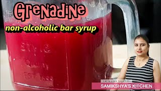 How To Make REAL GRENADINE Syrup For Cocktails  Only In Samikshyas Kitchen [upl. by Nivlem]