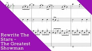 The Greatest Showman  Rewrite The Stars for string quartet SHEET MUSIC [upl. by Fabian374]