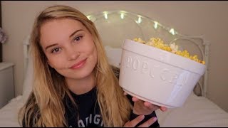 ASMR Sleepover Roleplay ♥ Spa Makeup Popcorn Coloring [upl. by Teeniv]