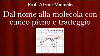 Chimica organica Dal nome alla molecola con cuneo pieno e tratteggio L30 ProfAtzeni ISCRIVITI [upl. by Yengac]