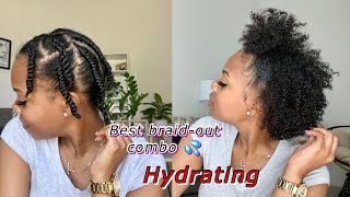 My favorite braidout combo for  Dry Natural Hair [upl. by Allegna]