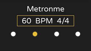 Metronome  60 BPM  44 Time with Accent [upl. by Forkey]