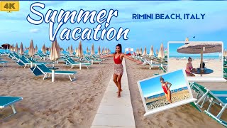 RIMINI BEACH ITALY  4K HD BEACH WALK  SUMMER VACATION 2022 [upl. by Danielle923]