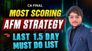 AFM Most Scoring Strategy 🔥 Easiest way for Exemption  CA Final AFM Nov 24 Revision Plan Theory [upl. by Meris]