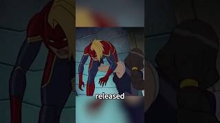 Avengers Assemble Captain Marvel Nearly Defeatedmarvel anime whatif shorts avengers animation [upl. by Tonina895]