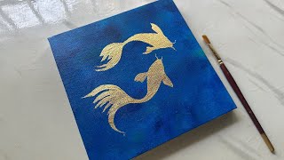 How to Apply Gold Leaf  All You Need to Know about Gold Leaf painting  DIY Wall Art [upl. by Shaun612]