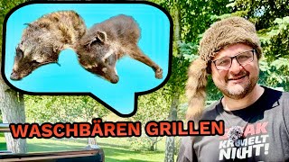 WASCHBÄR GRILLEN   Klaus grillt [upl. by Ettevey]