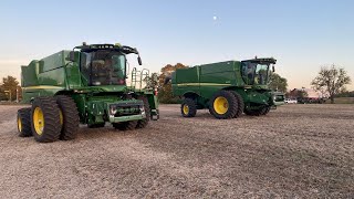 Both Combines On Soybean Harvest [upl. by Breh]