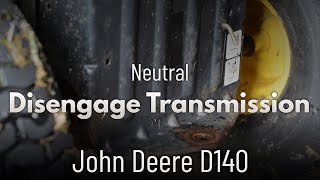 How to disengage the hydrostatic transmission Neutral on a John Deere 100 series lawn mower [upl. by Shelly]