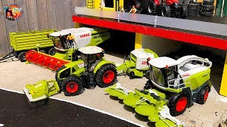 FARMING CLAAS Combine TRAKTOR Forage harvester  BRUDER Toys [upl. by Anomahs]